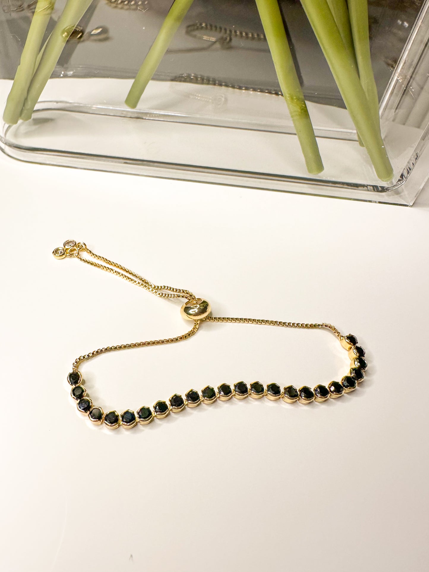 Black Tennis Bracelet