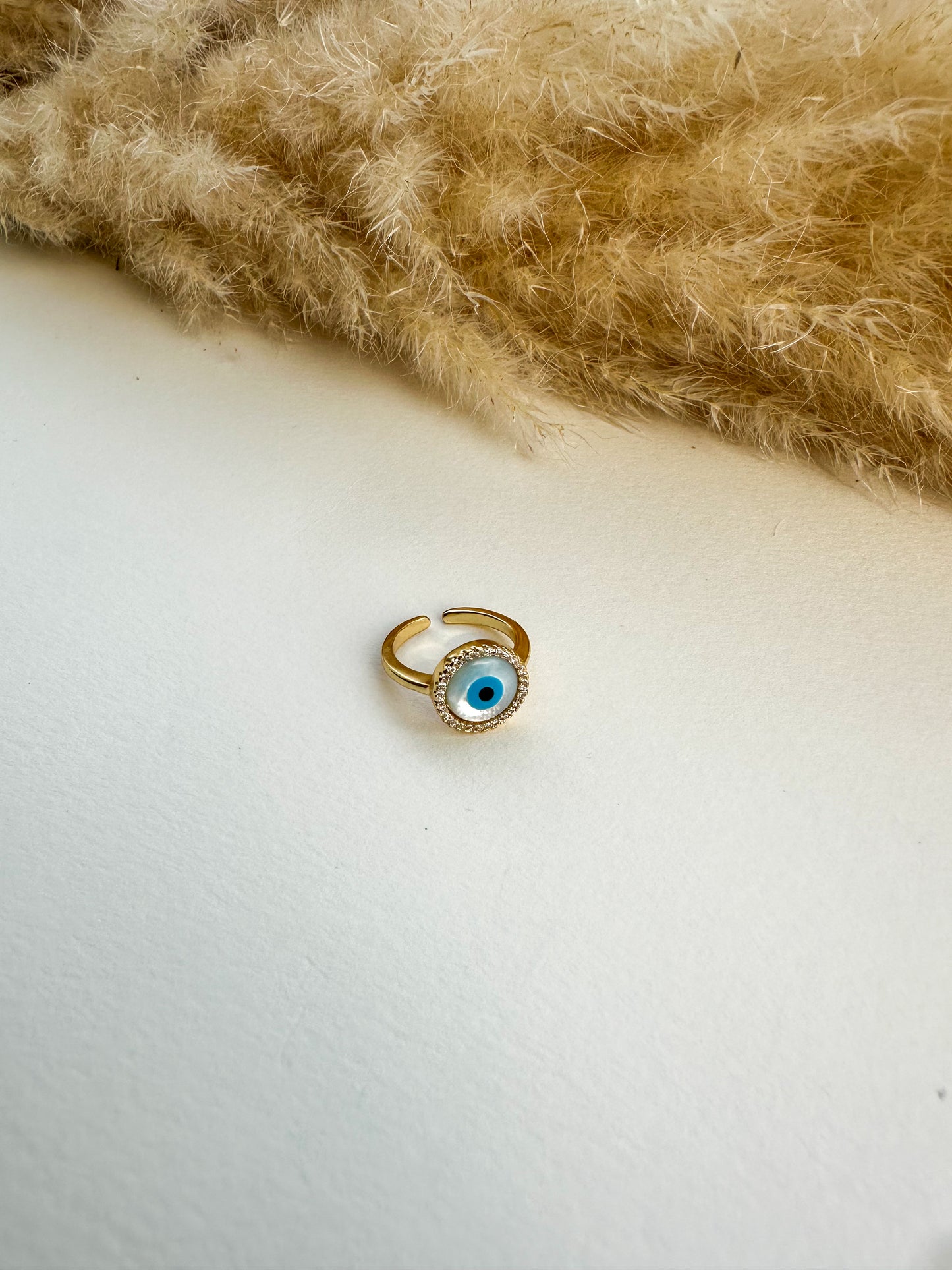Adjustable Evil Eye Ring