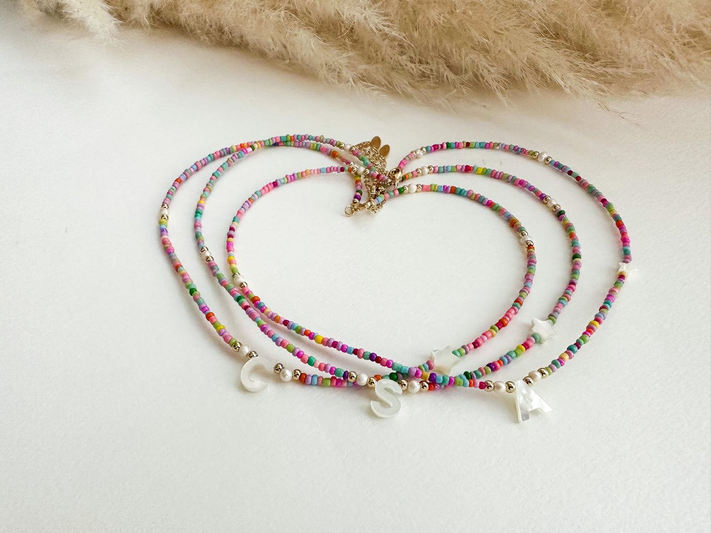 Initial Letter Multicolor Choker
